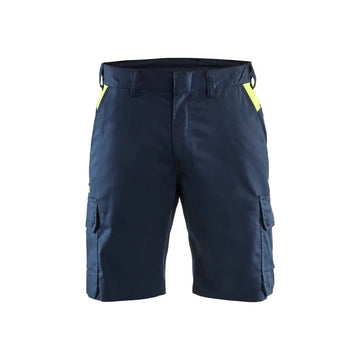 Blåkläder Shortsit stretch 14461832 - Tumma mariininsininen/Huomiokeltainen / C46 - Työvaatteet