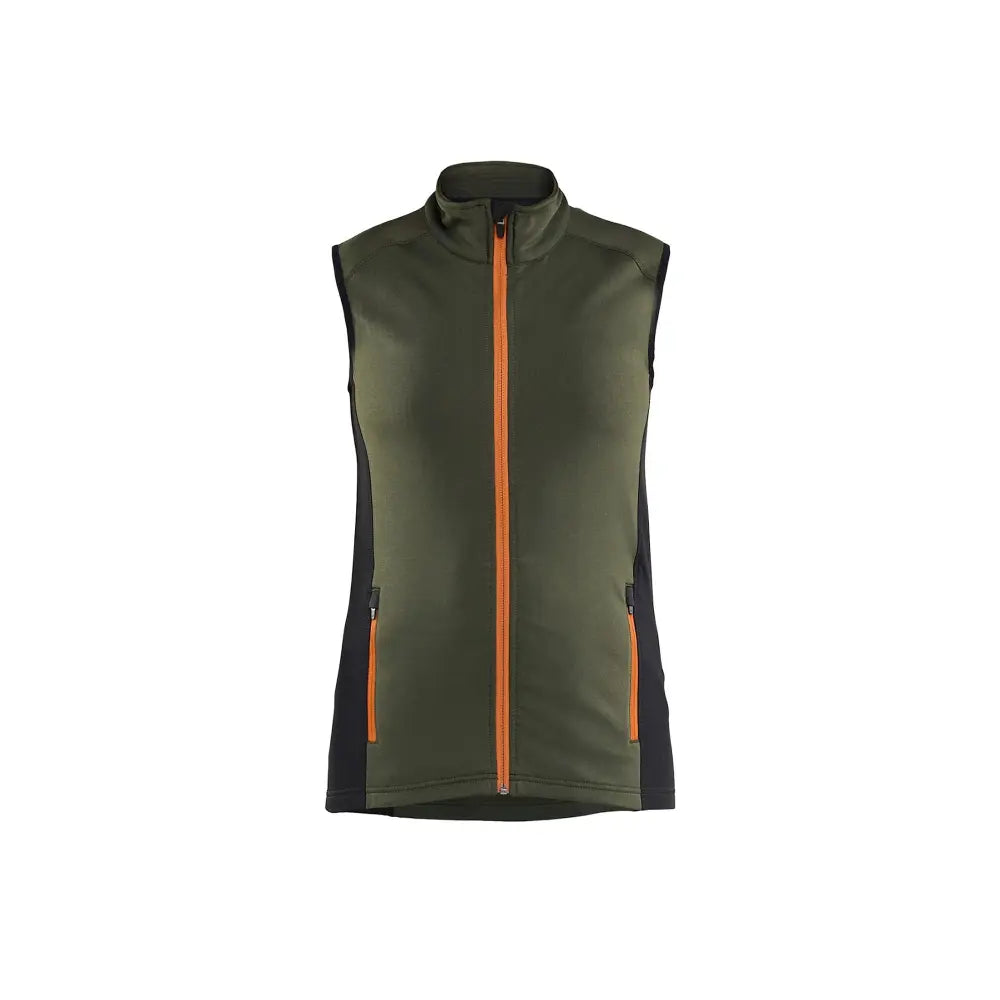 Blåkläder STRIKER naisten fleece-liivi 47462539 - Metsän vihreä/Ruosteenpunainen / XXL - Blåkläder työvaatteet