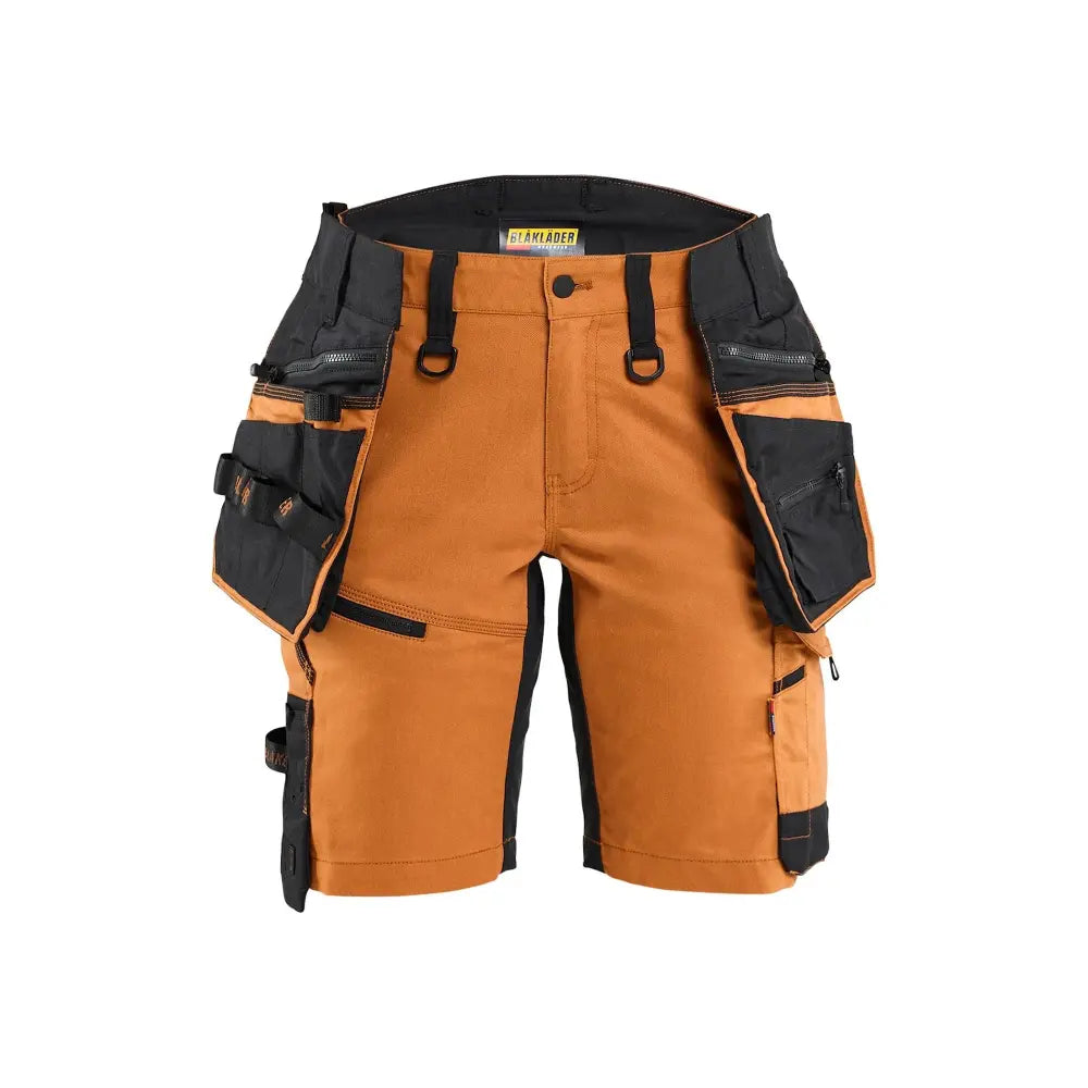 Blåkläder STRIKER Naisten riipputaskushortsit stretch 71751149 - Ruosteenpunainen/Musta / C50 - Blåkläder työvaatteet
