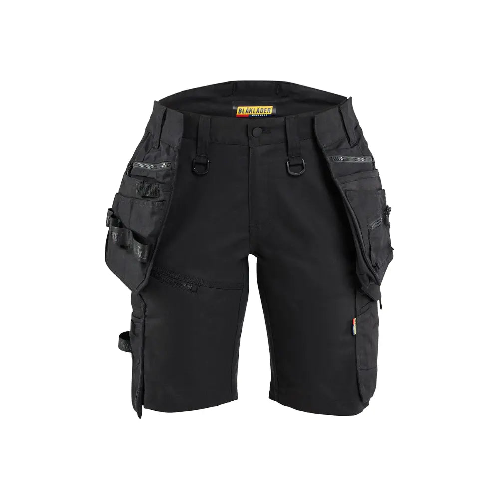 Blåkläder STRIKER Naisten riipputaskushortsit stretch 71751149 - Musta/Musta / C50 - Blåkläder työvaatteet