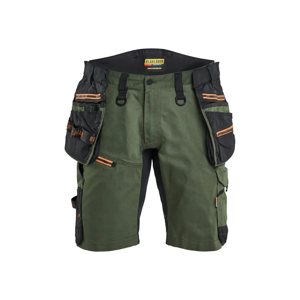 Blåkläder STRIKER Riipputaskushortsit stretch 19721149 - Metsän vihreä/Ruosteenpunainen / C46 - Blåkläder työvaatteet