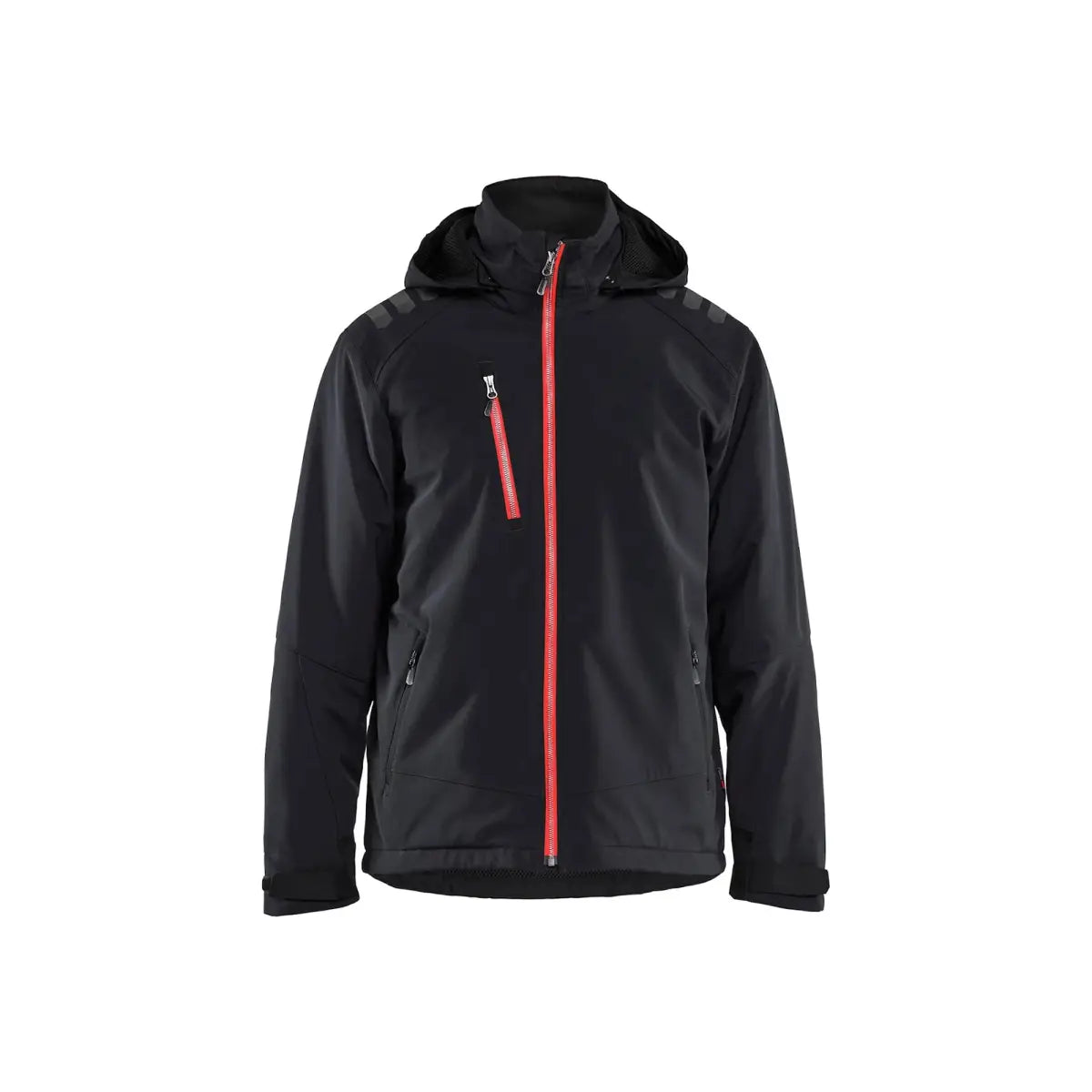Blåkläder Talvitakki Softshell Kevyellä vuorella 47502513 - musta/punainen / XS - Työvaatteet