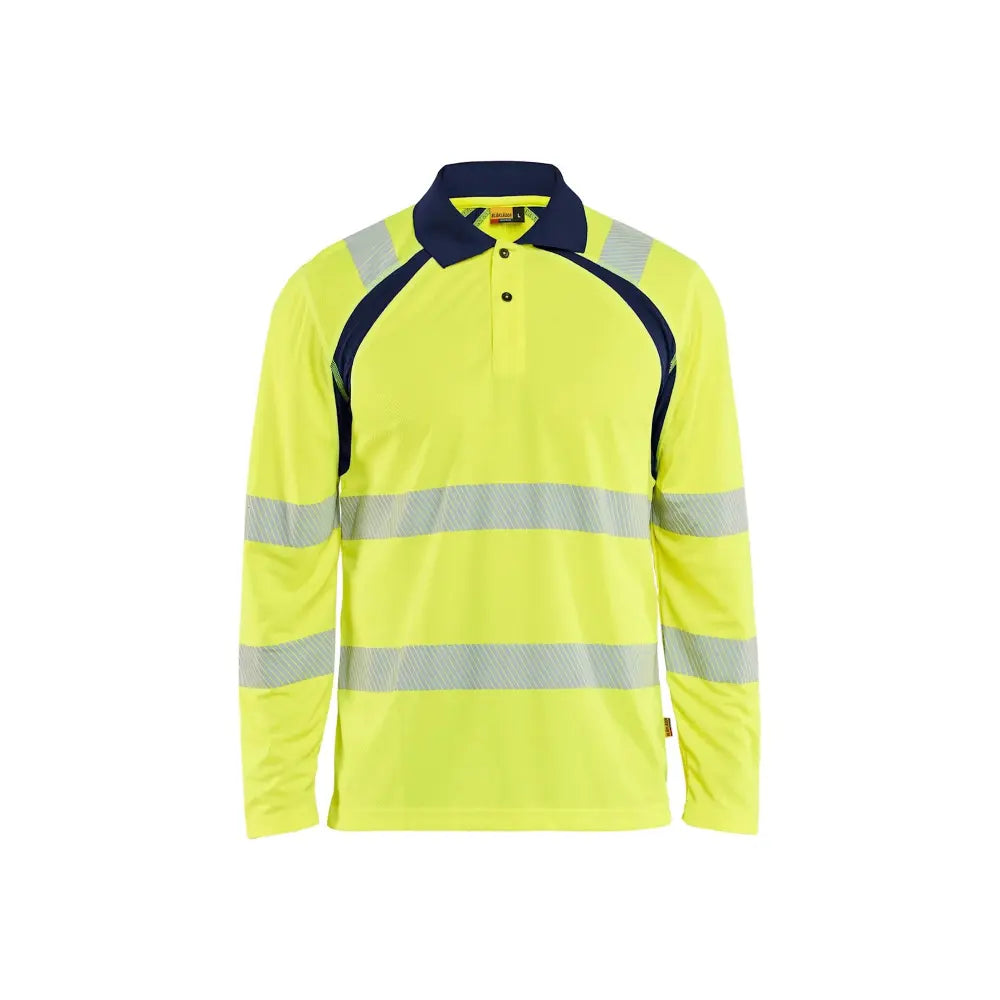 Blåkläder UV-suojattu pitkähihainen pikeepaita High-Vis 35981013 - Huomiokeltainen/Mariininsininen / L - Blåkläder