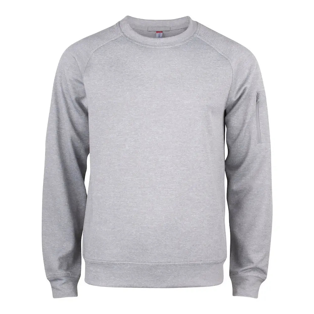 Clique Basic Active Lankavärjätty Collegepaita - Harmaa (Heather Grey) / 4XL - Yritystekstiilit