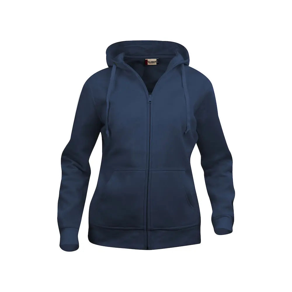 Clique Basic Vetoketjuhuppari Naisten - Sininen (Dark Blue) / XS - Yritystekstiilit