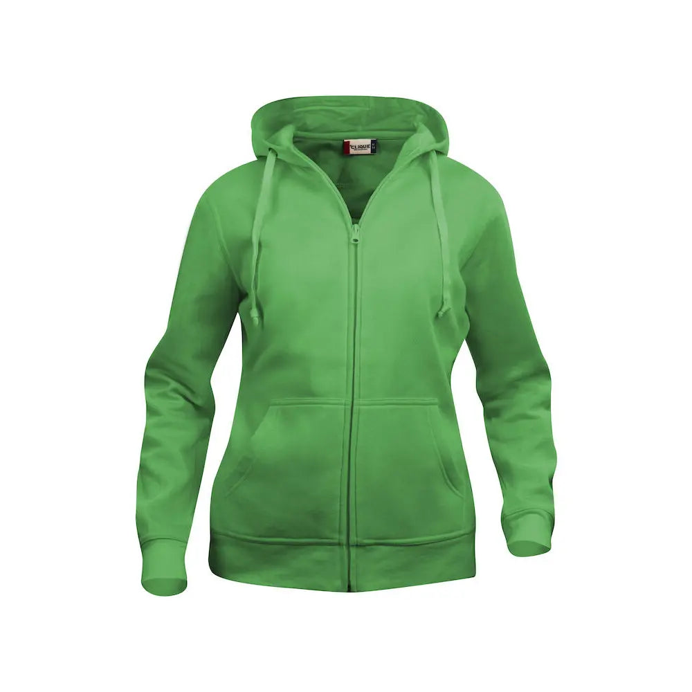 Clique Basic Vetoketjuhuppari Naisten - Vihreä (Apple Green) / XS - Yritystekstiilit