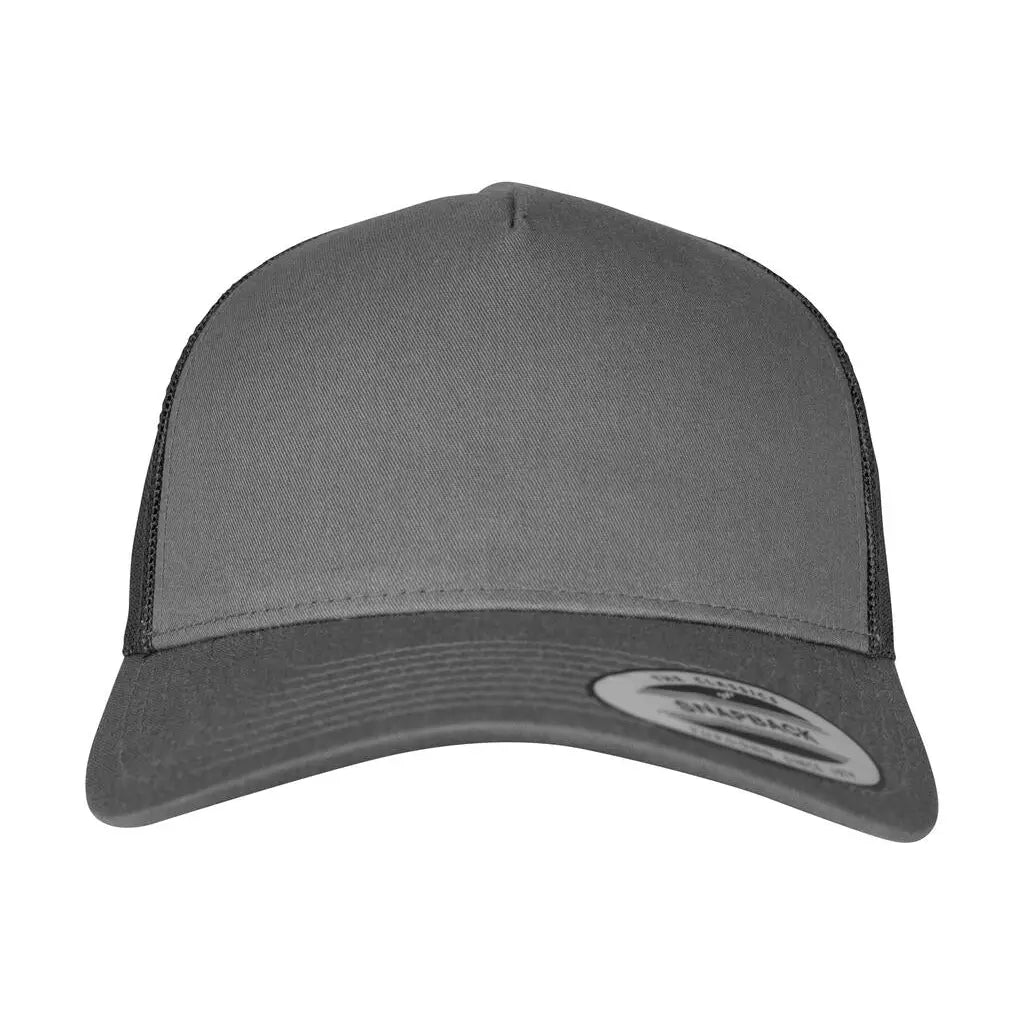 Flexfit 5-Paneeli Retro Trucker Lippalakki - Harmaa (Charcoal) - Yritystekstiilit