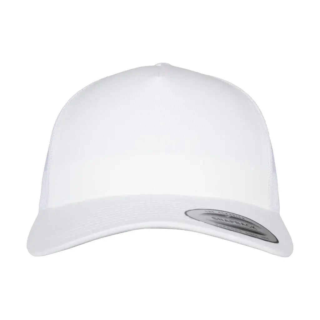 Flexfit 5-Paneeli Retro Trucker Lippalakki - Valkoinen - Yritystekstiilit