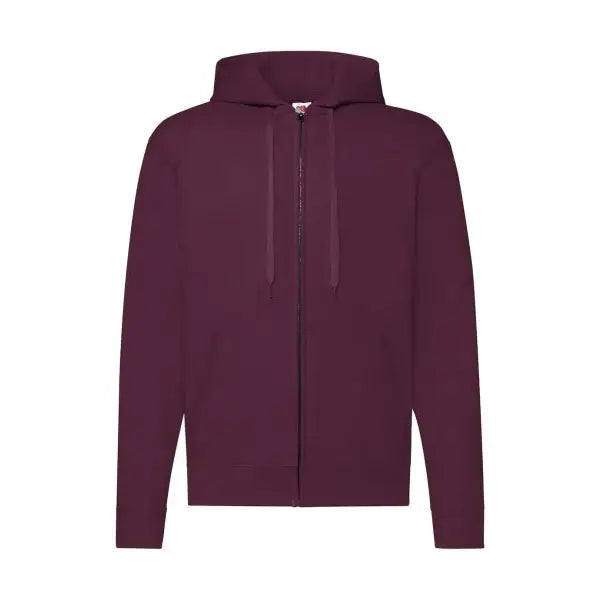 Fruit of the Loom Classic Vetoketjullinen Huppari - Punainen (Burgundy) / S - Yritystekstiilit