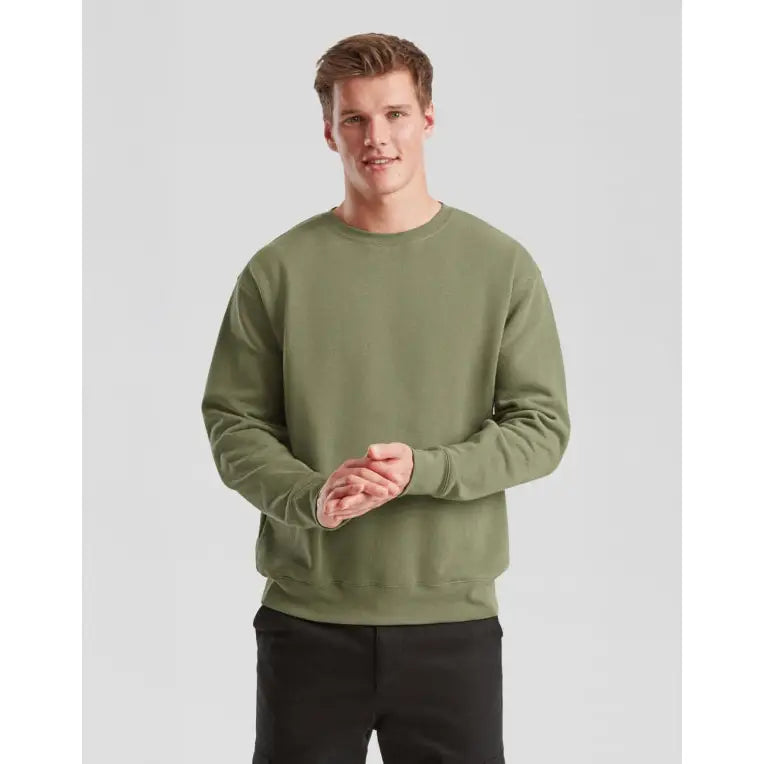 Fruit of the Loom Laadukas College - Vihreä (Classic Olive) / S - Yritystekstiilit