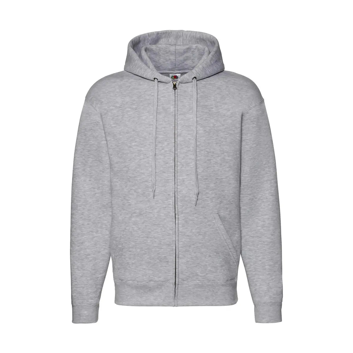 Fruit of the Loom Laadukas Vetoketjuhuppari - Harmaa (Heather Grey 2) / S - Yritystekstiilit