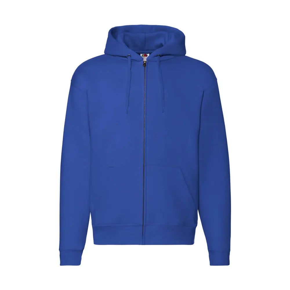 Fruit of the Loom Laadukas Vetoketjuhuppari - Sininen (Royal Blue) / S - Yritystekstiilit