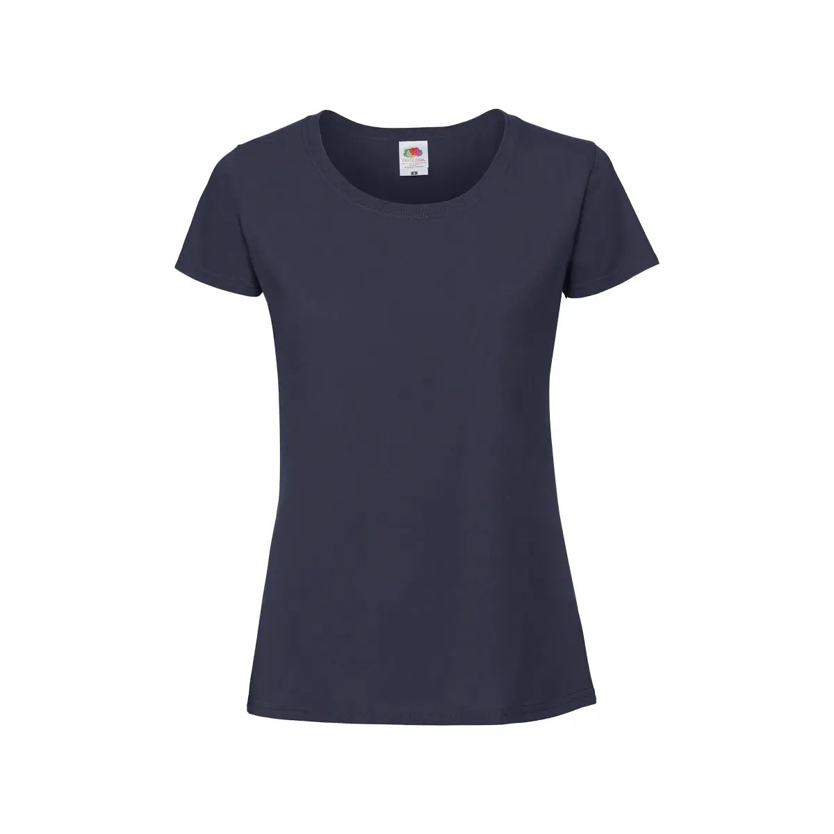 Fruit of the Loom Naisten Kampapuuvilla T-Paita - Sininen (Deep Navy) / XS - Yritystekstiilit