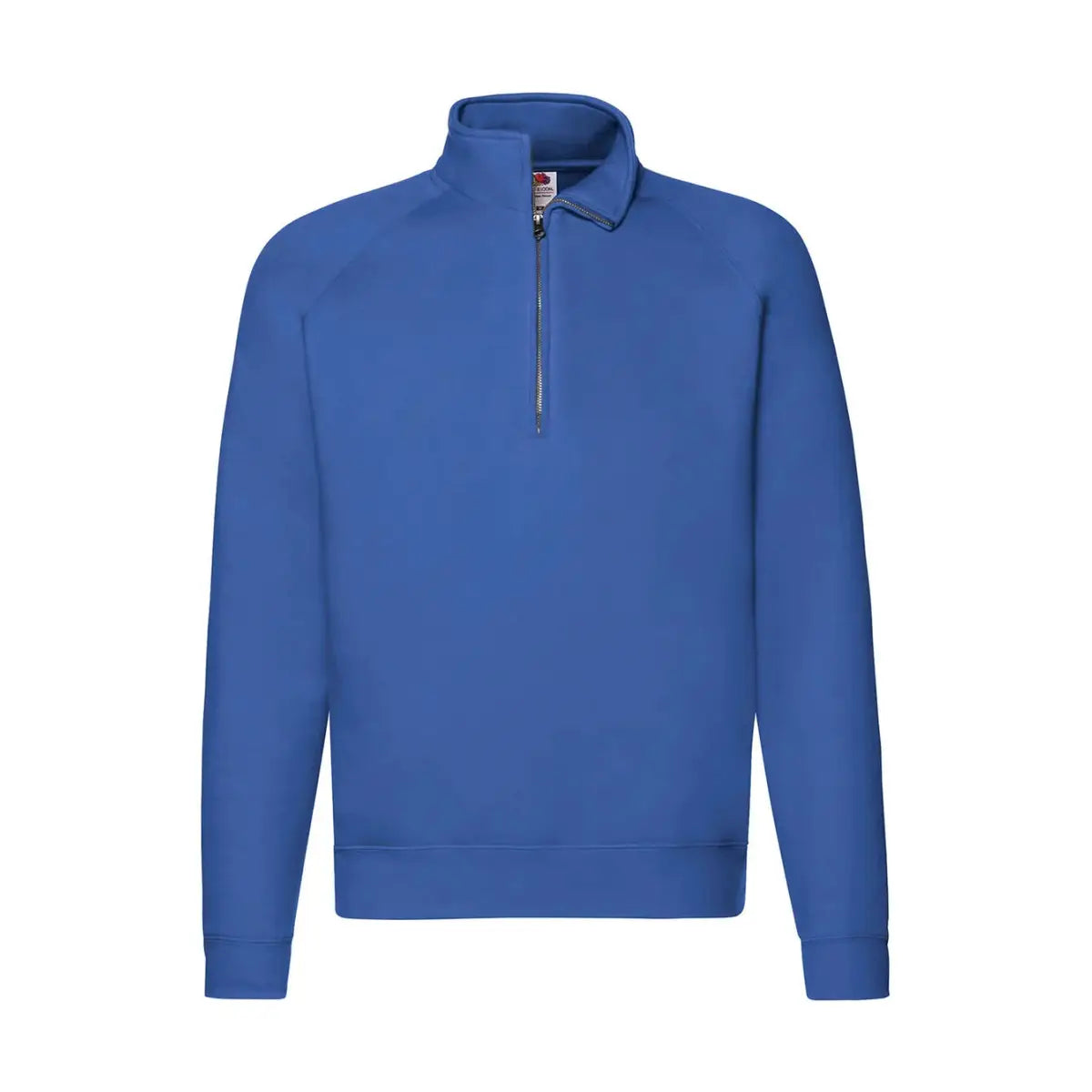 Fruit of the Loom Premium Zip Neck College - Sininen (Royal) / S - Yritystekstiilit
