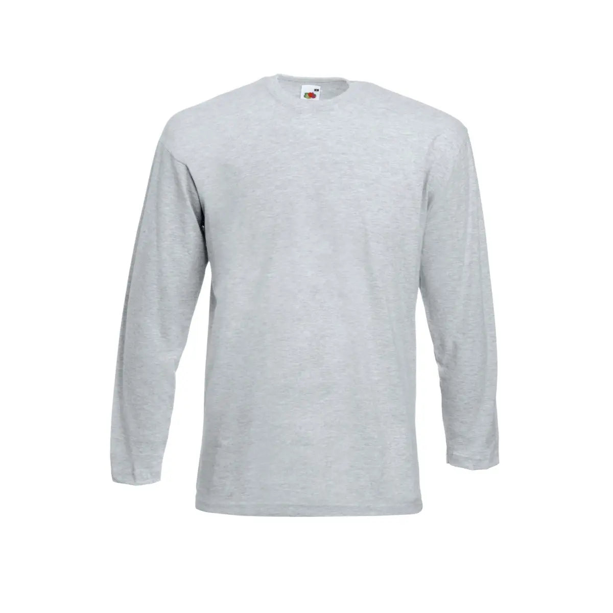 Fruit of the Loom Valueweight Pitkähihainen T Paita - Harmaa (Heather Grey 2) / 5XL - Yritystekstiilit