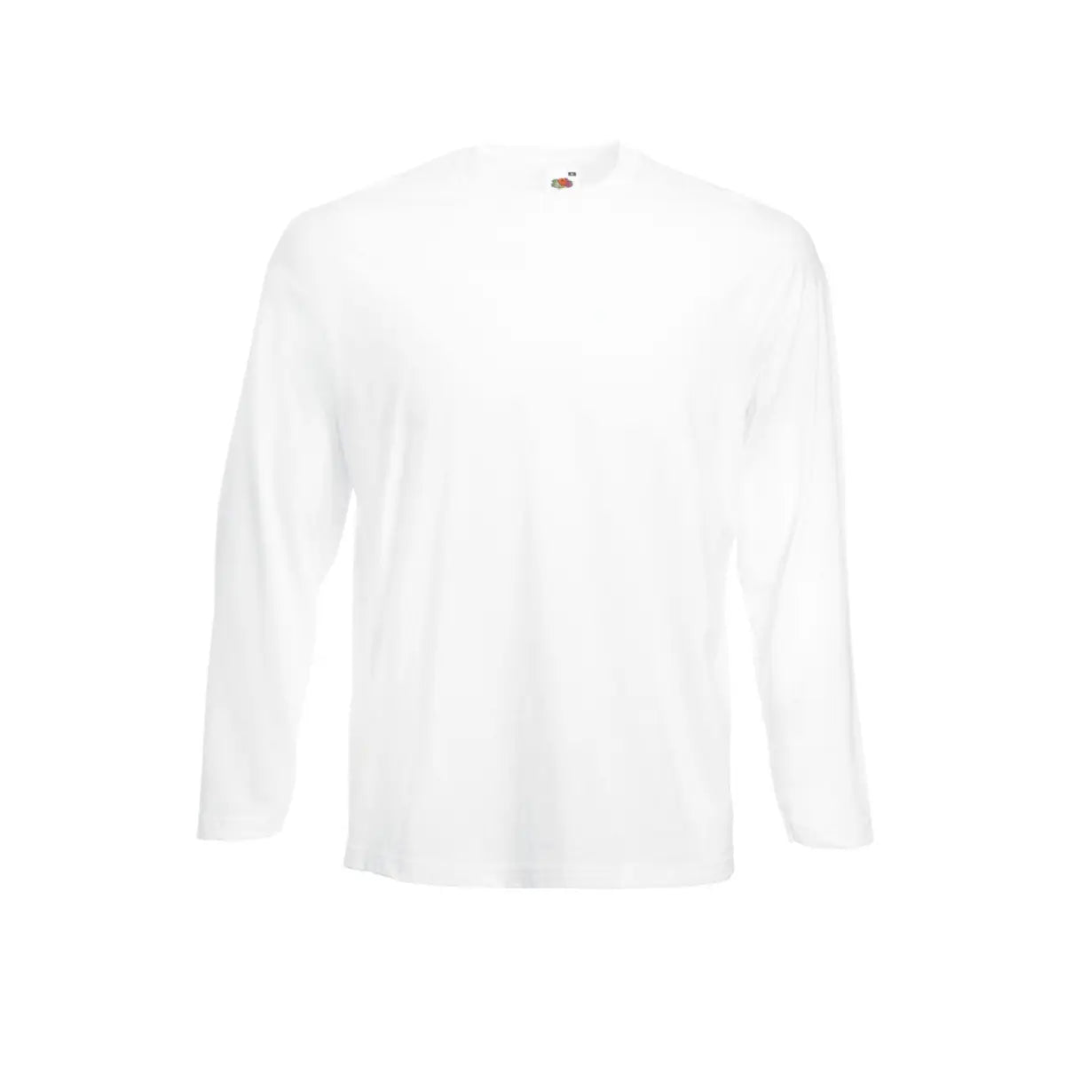 Fruit of the Loom Valueweight Pitkähihainen T Paita - Valkoinen / 5XL - Yritystekstiilit