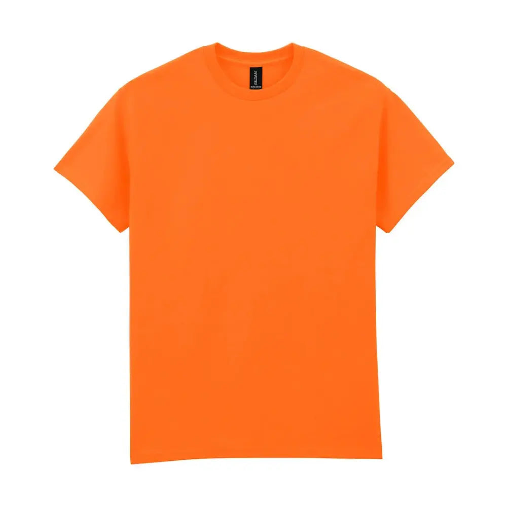 Gildan Ultra Cotton Huomiopaita Painatuksella - min. 20kpl - Oranssi (Hi-Vis Orange) / S - Yritystekstiilit