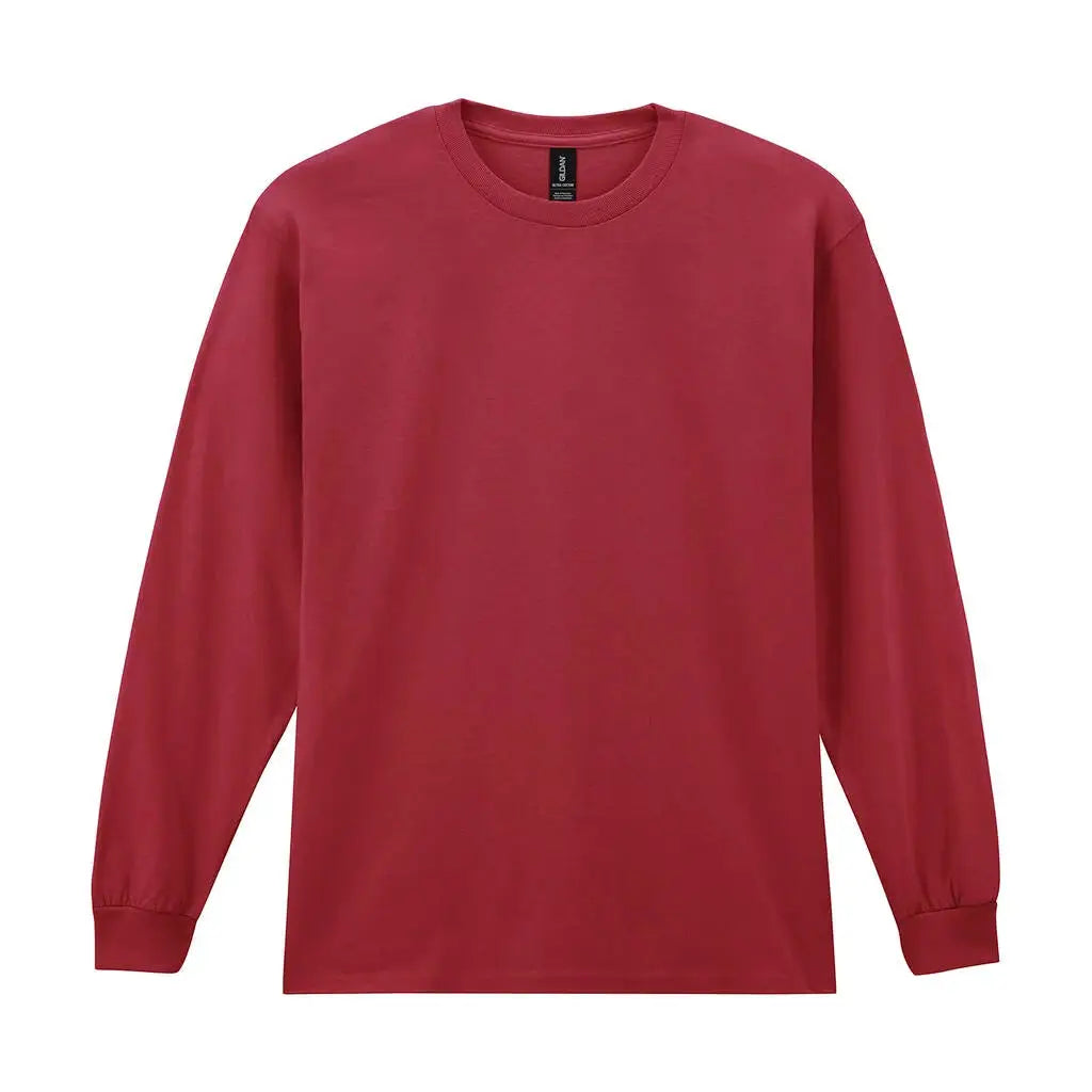 Gildan Ultra Cotton Pitkähihainen T-Paita - Punainen (Cardinal Red) / S - Yritystekstiilit