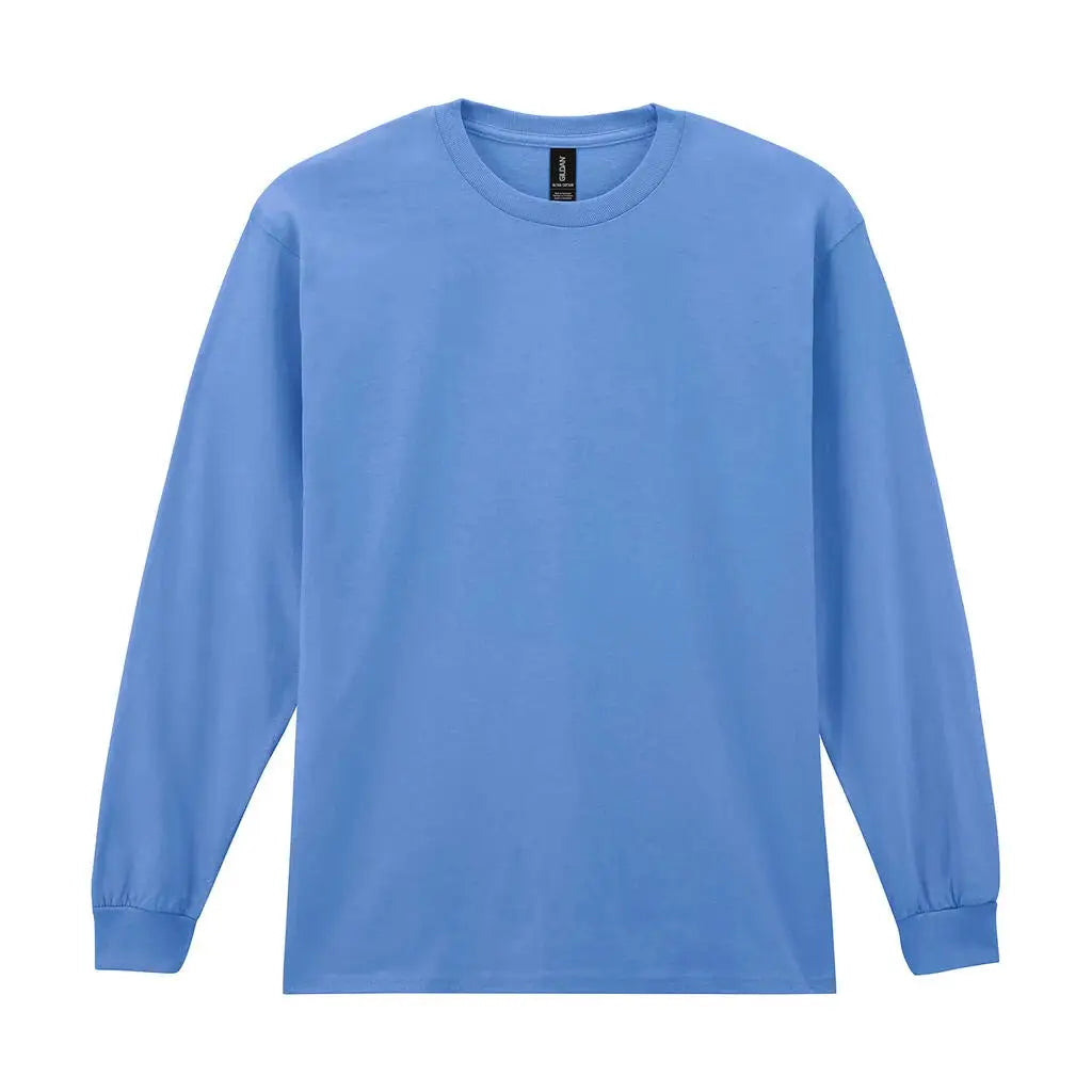Gildan Ultra Cotton Pitkähihainen T-Paita - Sininen (Carolina Blue) / S - Yritystekstiilit