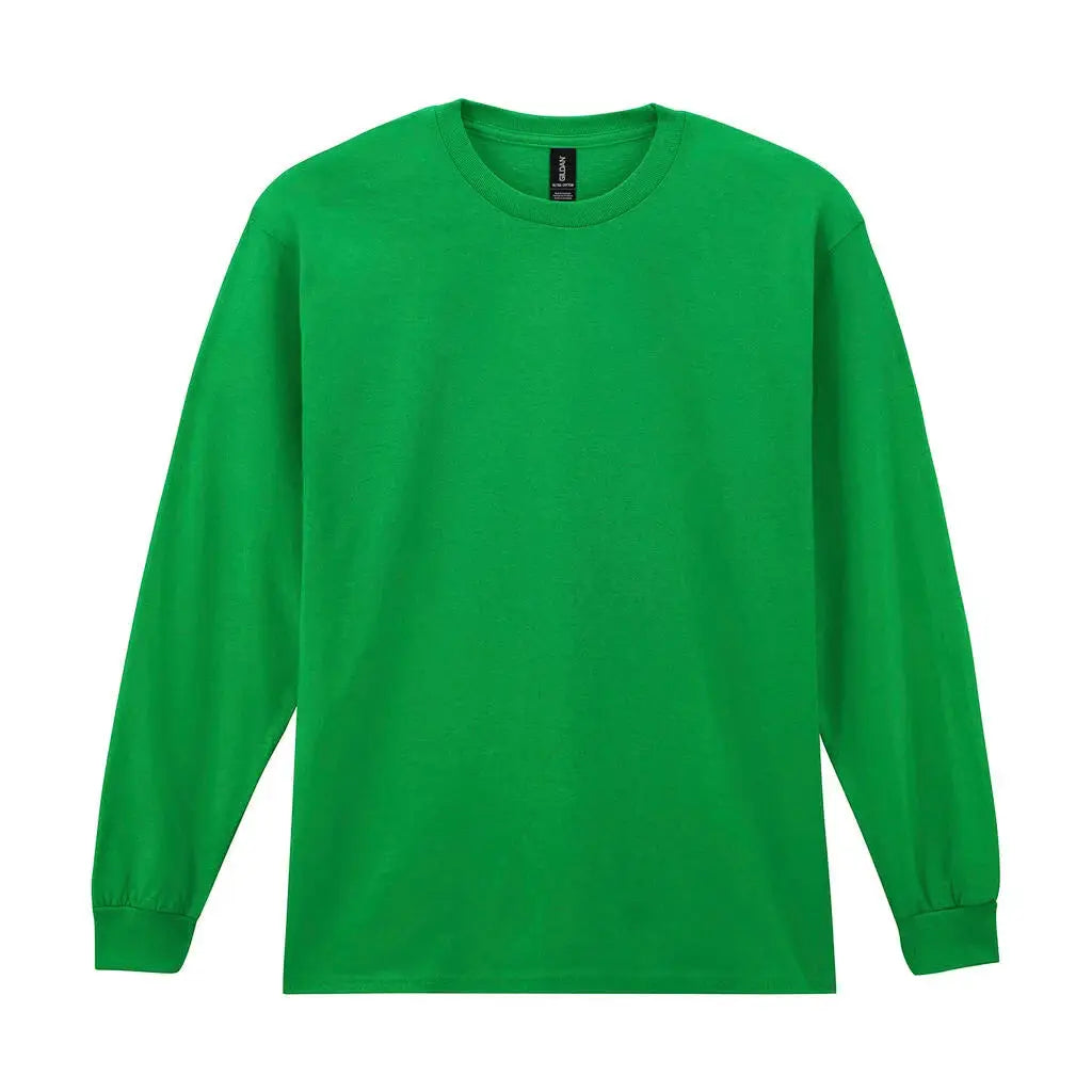 Gildan Ultra Cotton Pitkähihainen T-Paita - Punainen (Maroon) / 2XL - Yritystekstiilit
