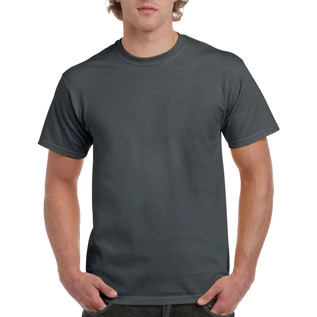 Gildan Ultra Cotton T-Paita - Harmaa (Charcoal) / S - Yritystekstiilit