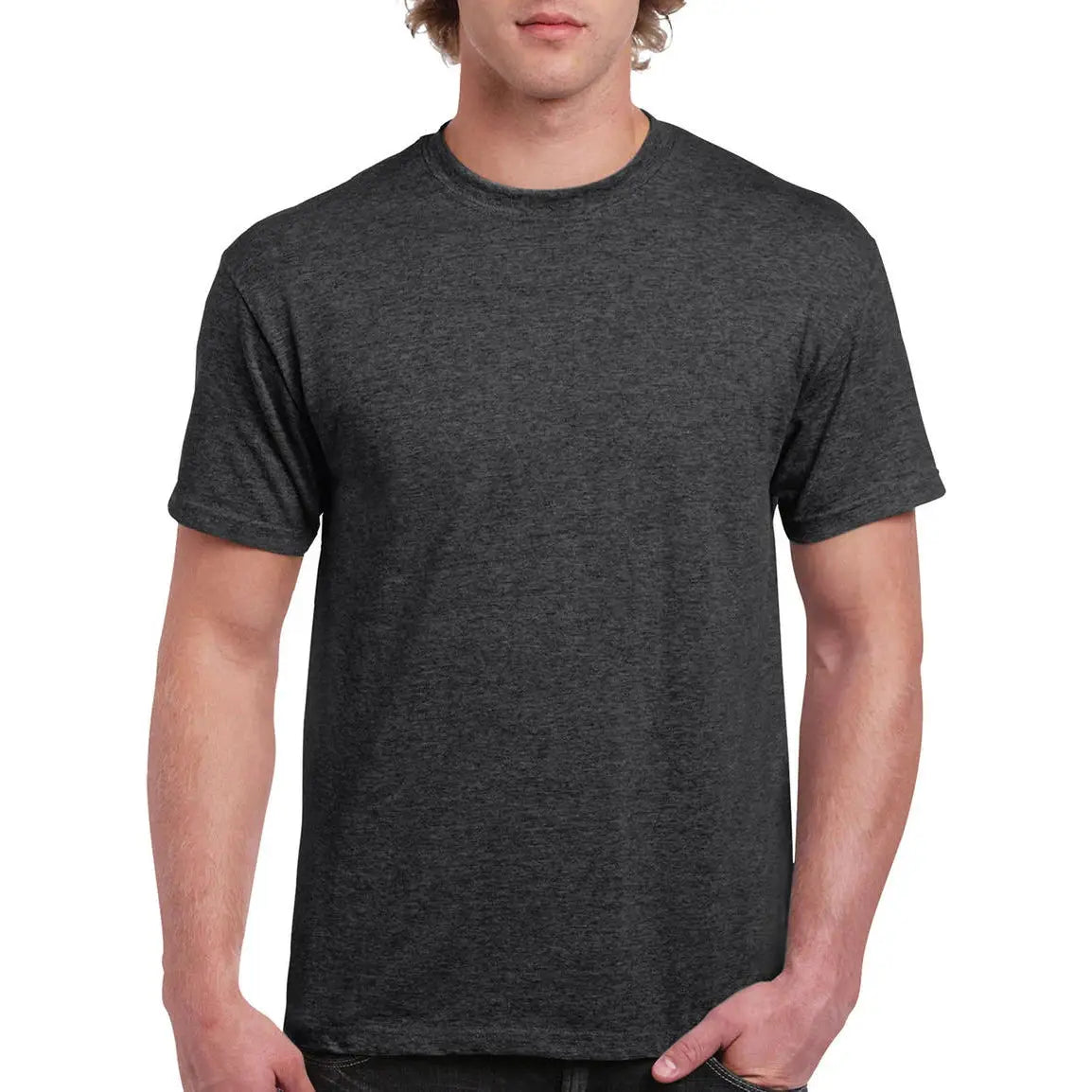 Gildan Ultra Cotton T-Paita - Harmaa (Dark Heather) / S - Yritystekstiilit