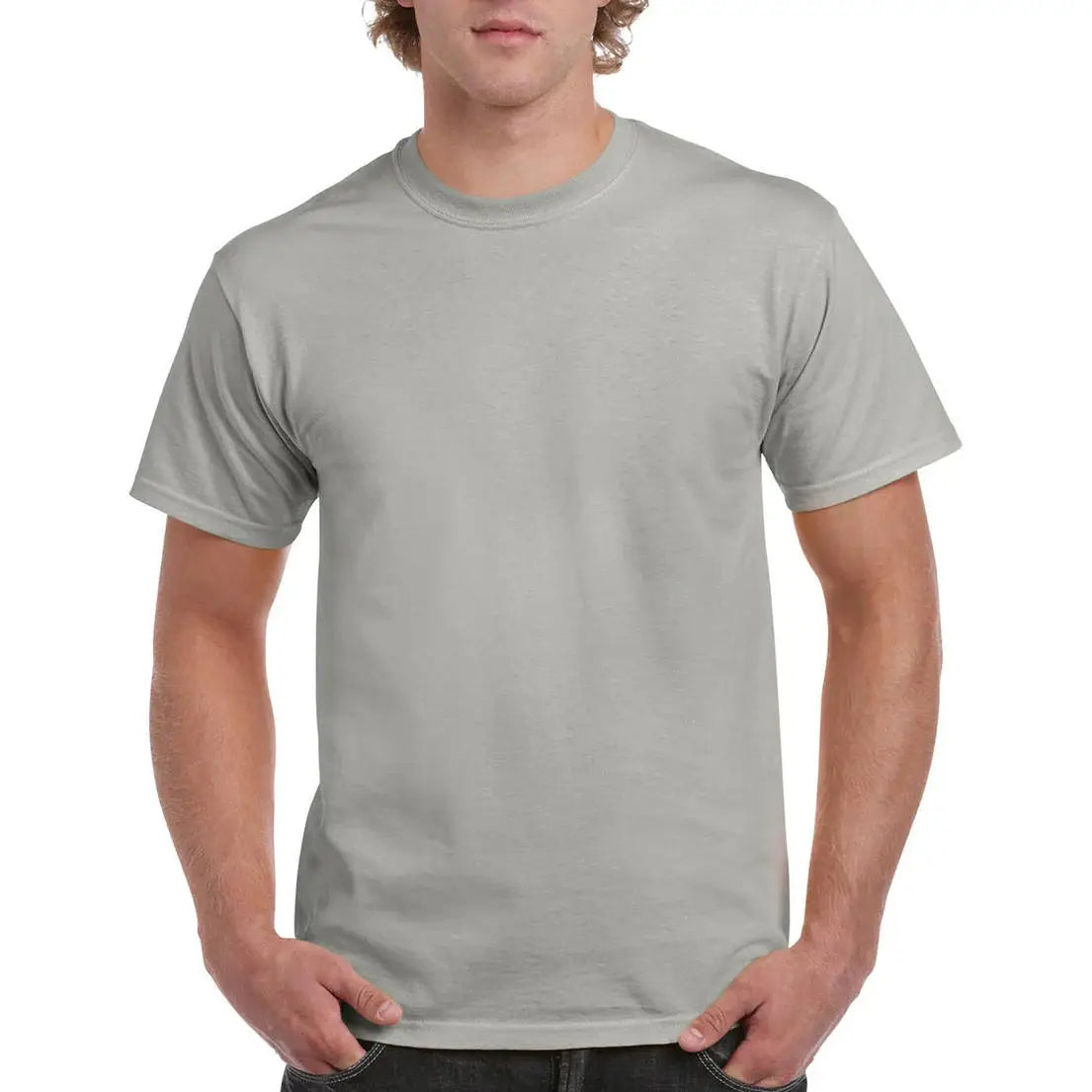 Gildan Ultra Cotton T-Paita - Harmaa (Ice Grey) / S - Yritystekstiilit
