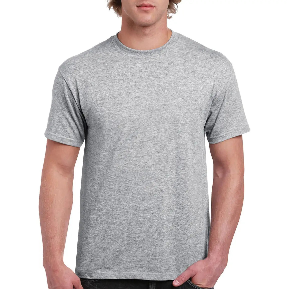 Gildan Ultra Cotton T-Paita - Harmaa (Sport Grey) / S - Yritystekstiilit