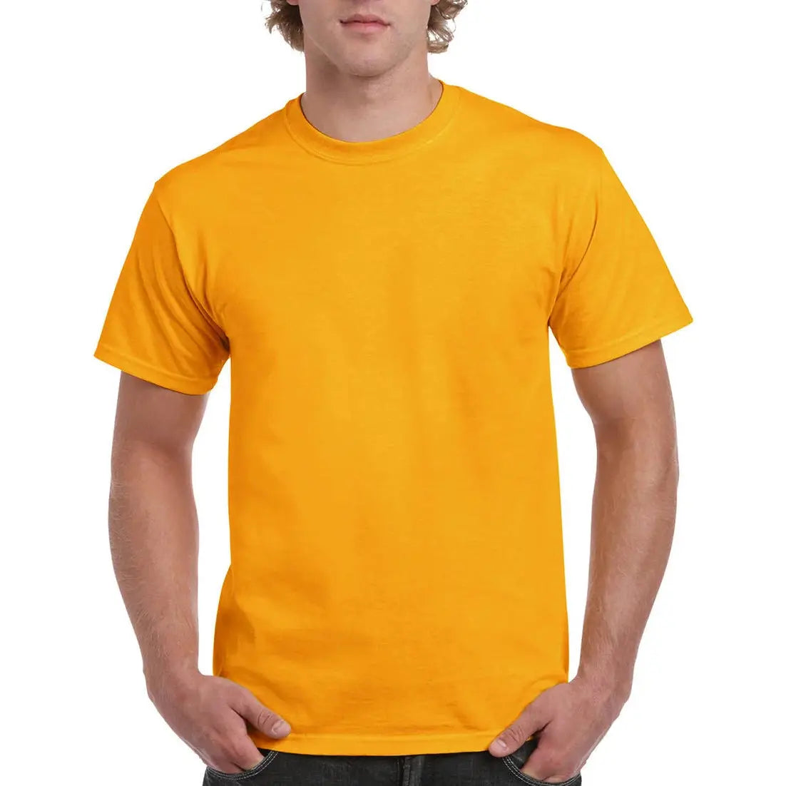 Gildan Ultra Cotton T-Paita - Keltainen (Gold) / S - Yritystekstiilit