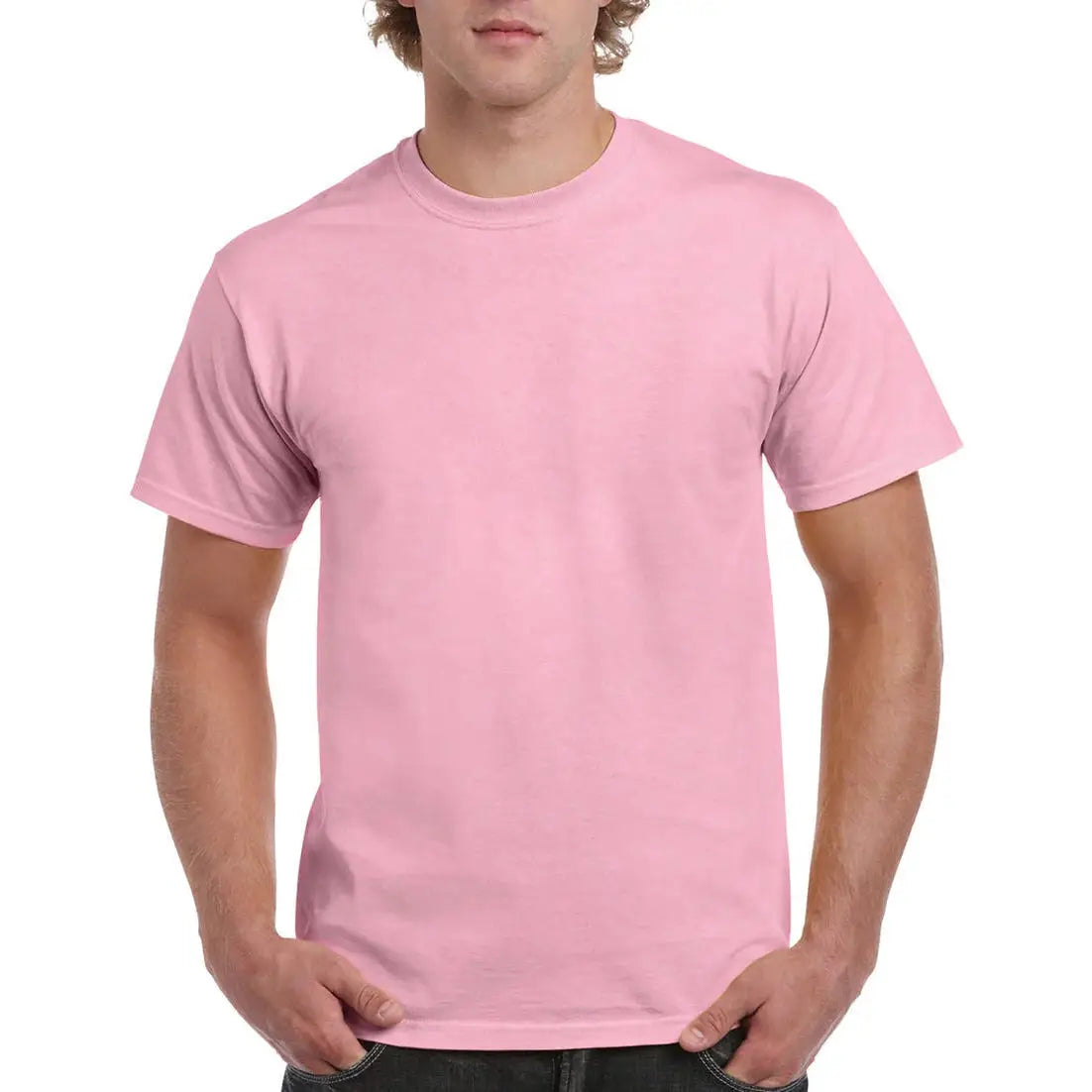 Gildan Ultra Cotton T-Paita - Punainen (Light Pink) / S - Yritystekstiilit