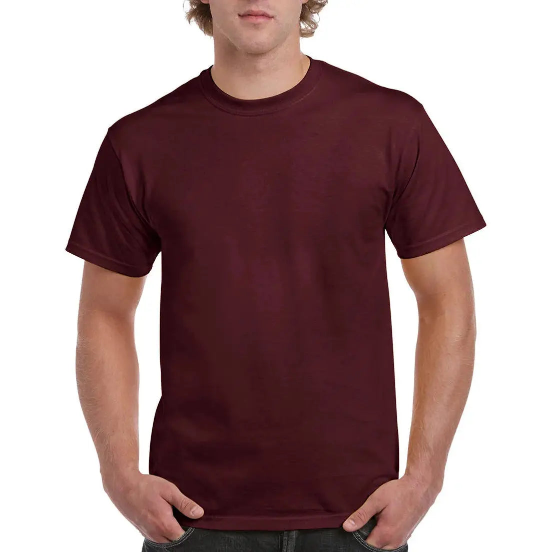 Gildan Ultra Cotton T-Paita - Punainen (Maroon) / S - Yritystekstiilit