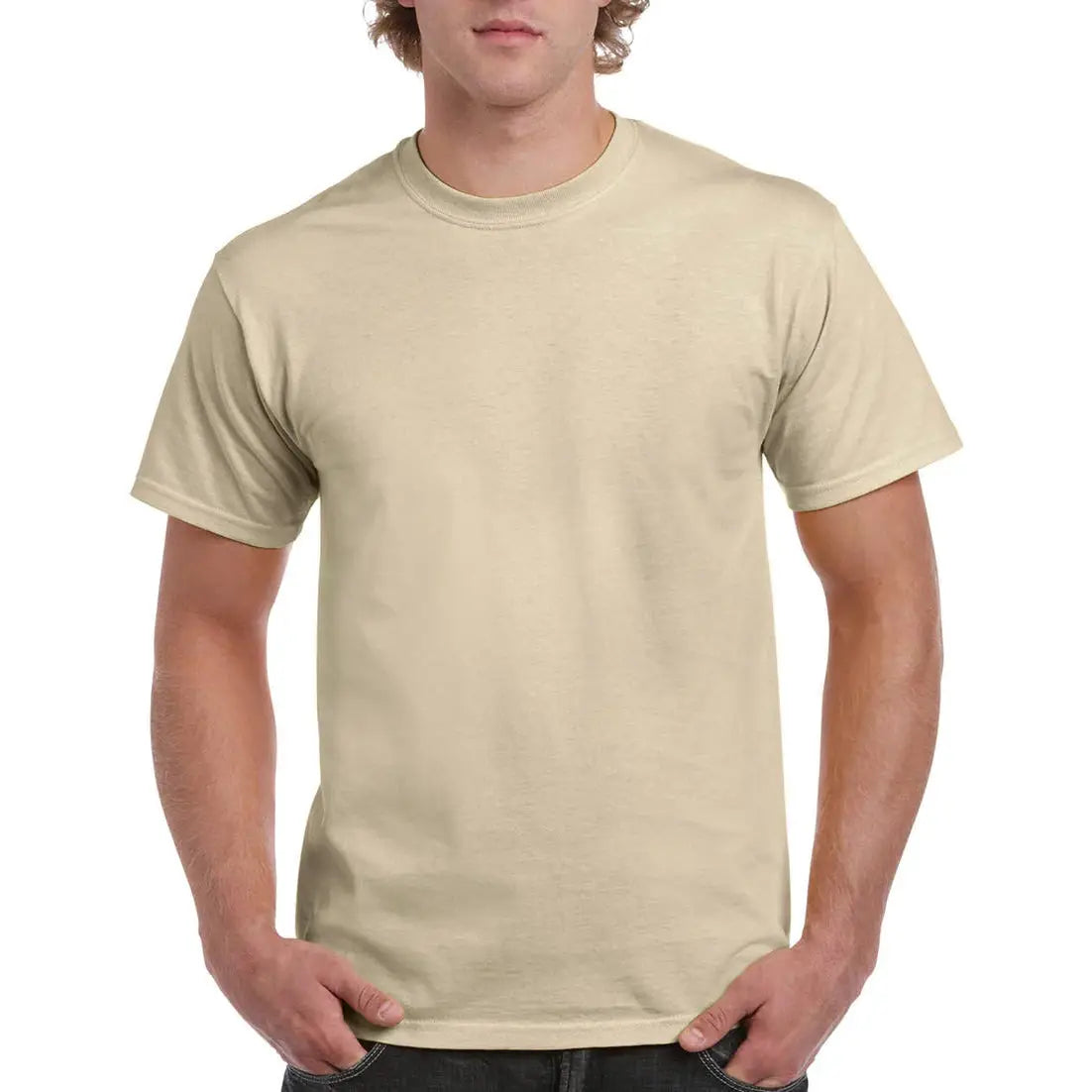 Gildan Ultra Cotton T-Paita - Ruskea (Sand) / S - Yritystekstiilit