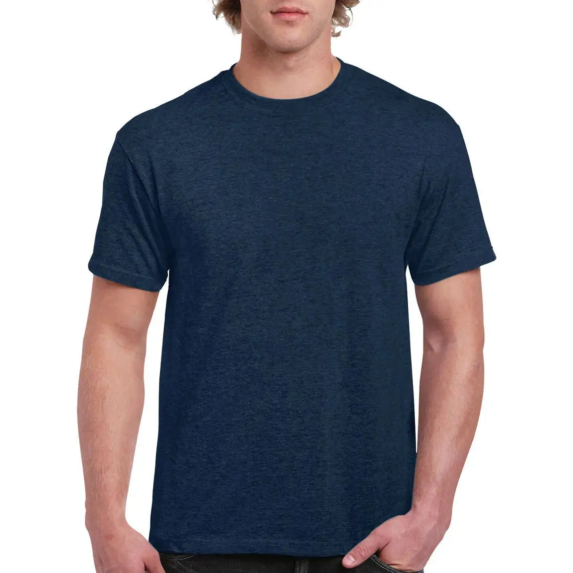Gildan Ultra Cotton T-Paita - Sininen (Heather Navy) / S - Yritystekstiilit