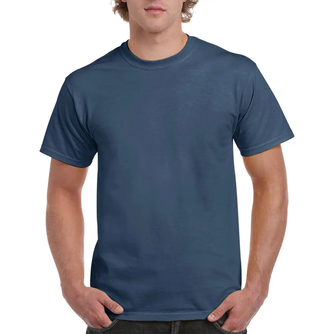 Gildan Ultra Cotton T-Paita - Sininen (Indigo Blue) / S - Yritystekstiilit