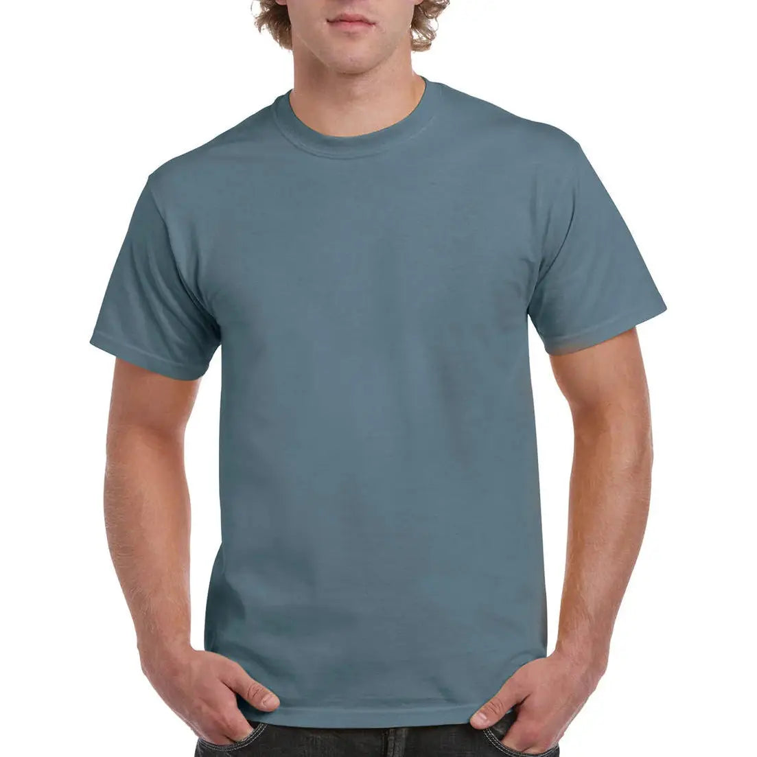 Gildan Ultra Cotton T-Paita - Sininen (Stone Blue) / S - Yritystekstiilit