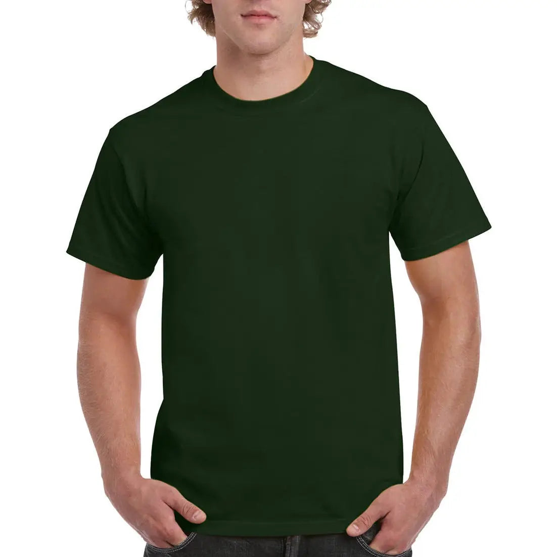Gildan Ultra Cotton T-Paita - Vihreä (Forest Green) / S - Yritystekstiilit