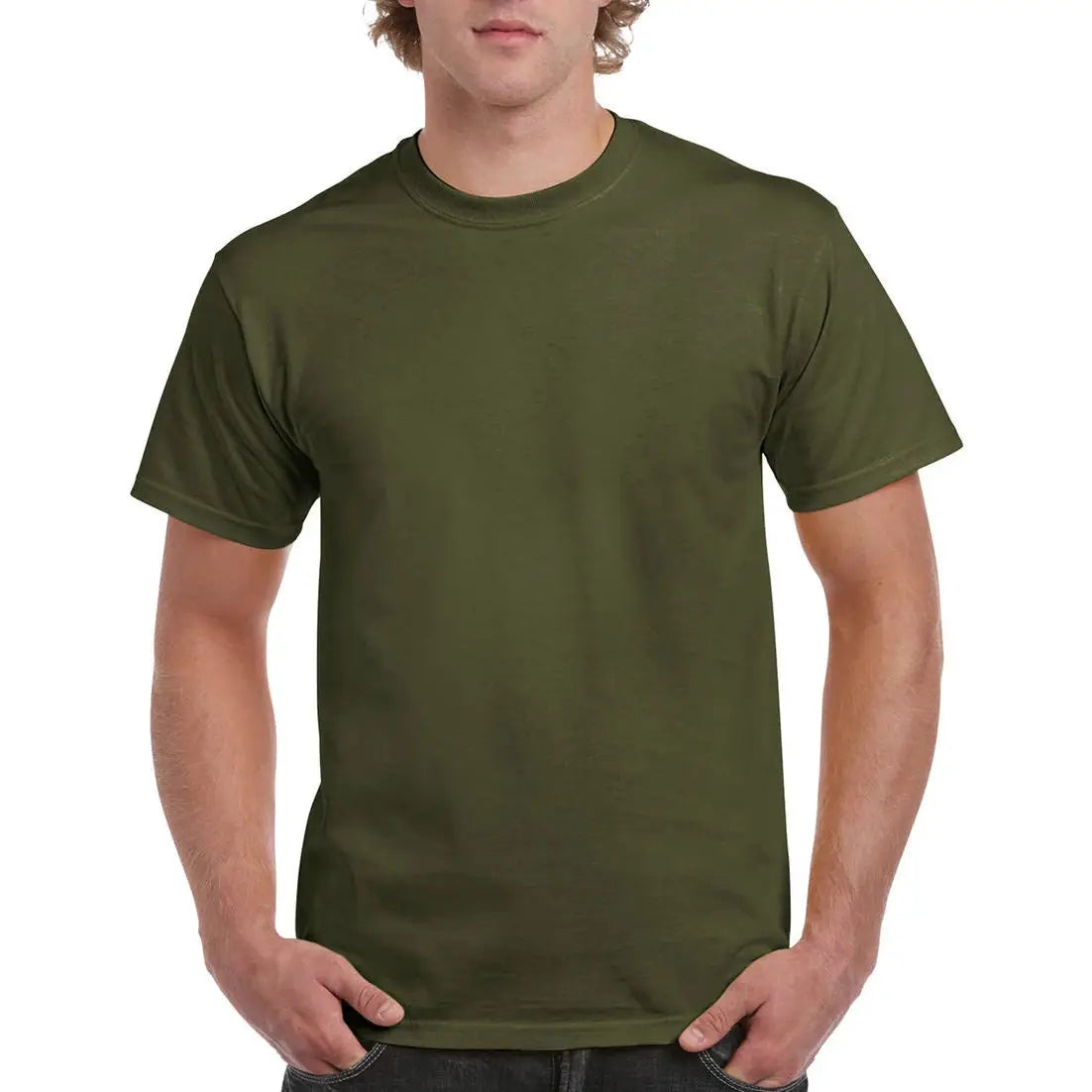 Gildan Ultra Cotton T-Paita - Vihreä (Military Green) / S - Yritystekstiilit