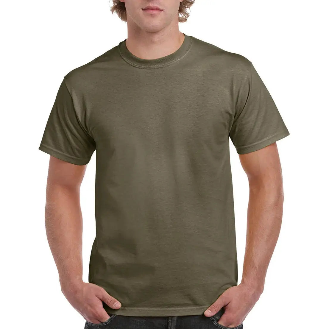 Gildan Ultra Cotton T-Paita - Vihreä (Prairie Dust) / S - Yritystekstiilit