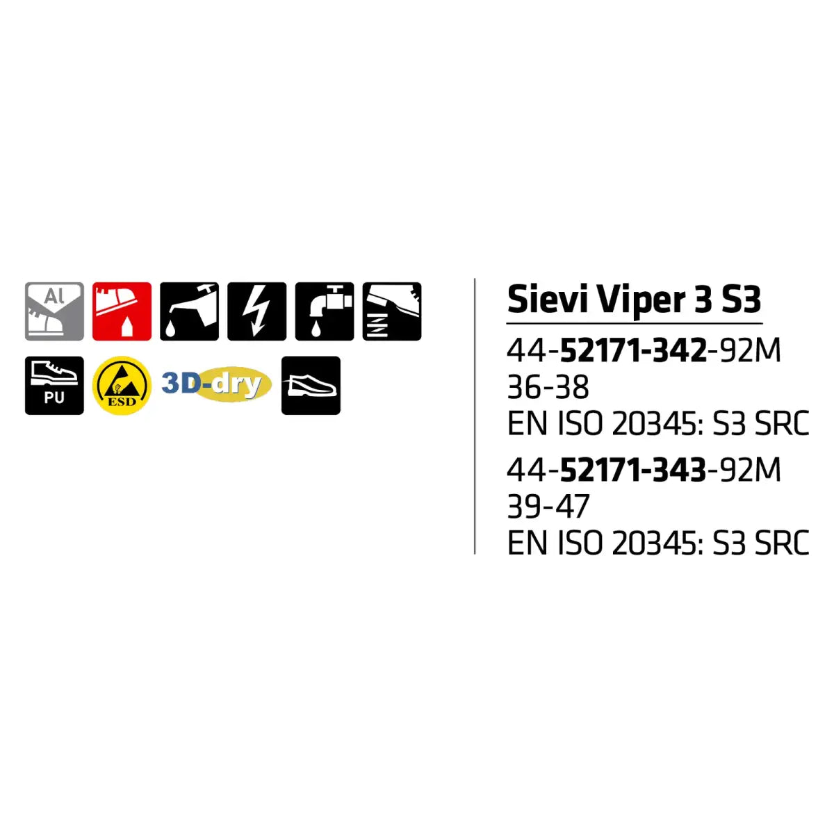 OUTLET Sievi Viper 3 S3 Turvakengät - Outlet