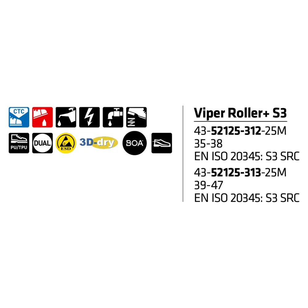 OUTLET Sievi Viper Roller+ S3 Turvakengät - Outlet