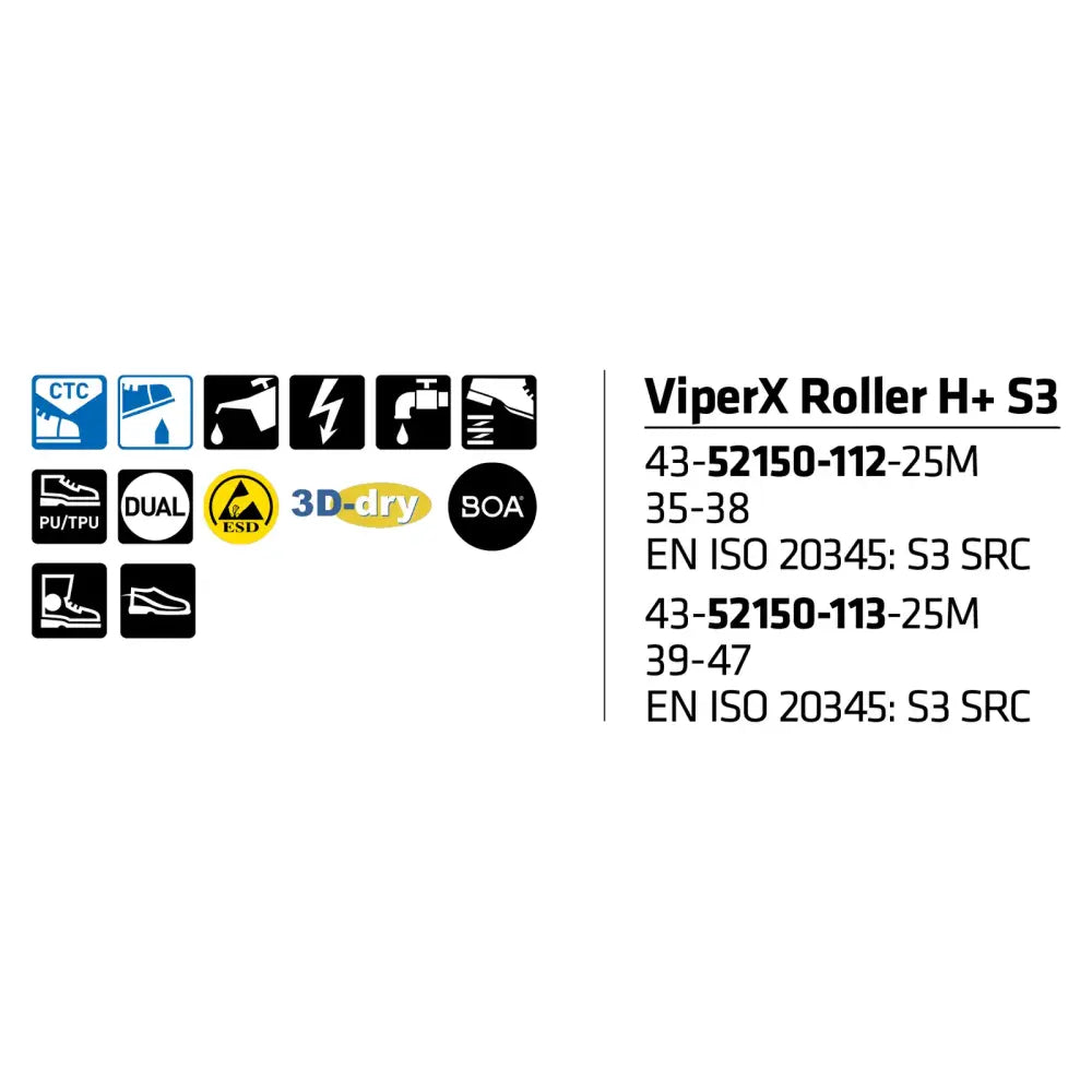 OUTLET Sievi Viperx Roller H+ S3 Turvakengät - Outlet