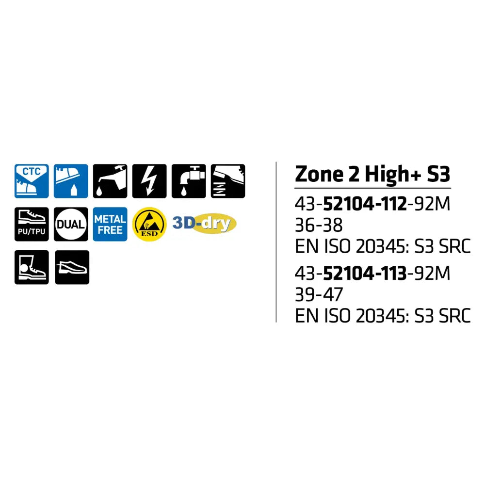 OUTLET Sievi Zone 2 High+ S3 Turvanilkkuri - Outlet
