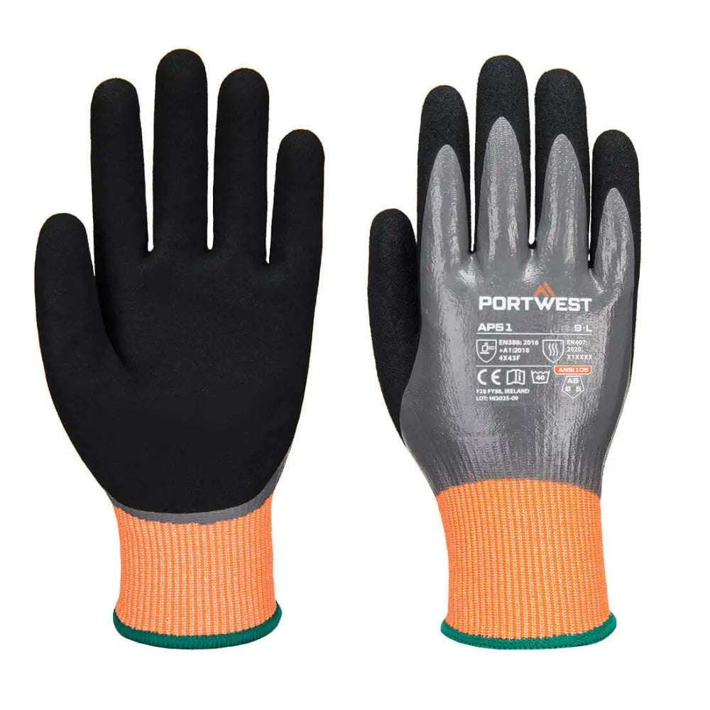 Portwest Cut F15 Nitrile Aqua Glove AP51 - L - Viiltosuojakäsineet