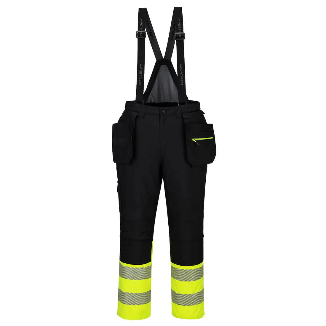 Portwest DX4 Hi-Vis luokan 1 talviavohaalarit - kelta/ musta / 4XL - Työvaatteet
