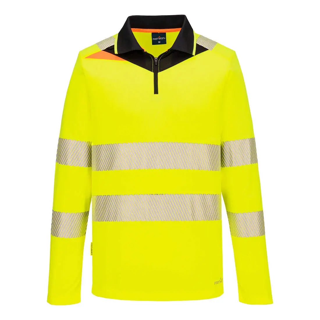 Portwest DX4 Hi-Vis vetoketju Pikeepaita DX419 - kelta/ musta / 4XL - Työpikeet
