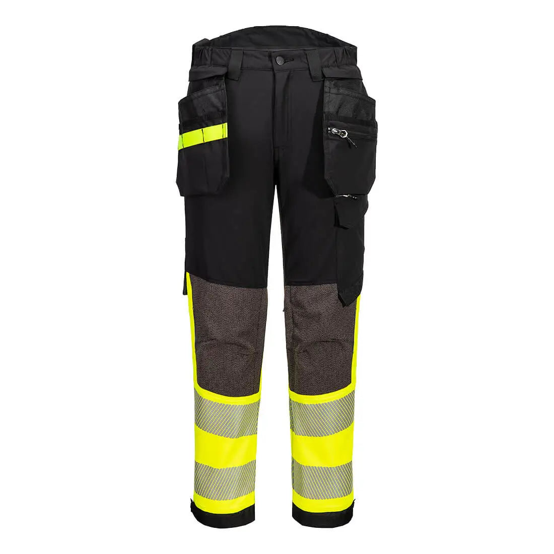 Portwest Ev4 Hi-Vis 1-Luokan Joustavat Housut - Normaali (Regular) / kelta/ musta / 28 - Työvaatteet