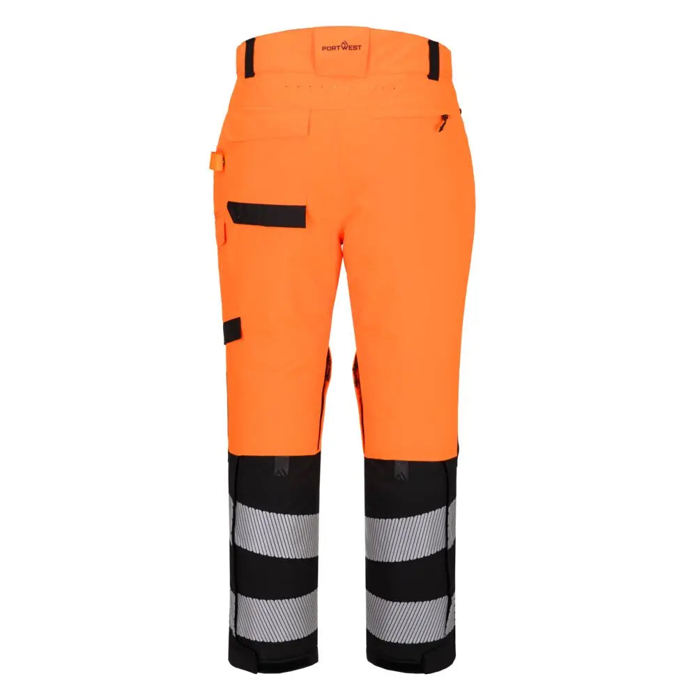Portwest EV4 Hi-Vis Expedition housut - Oranssi/Musta / L - Työvaatteet