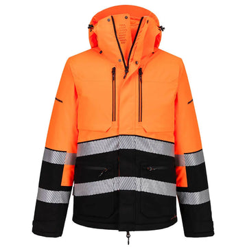 Portwest EV4 Hi-Vis Talvitakki - Oranssi/Musta / L - Työvaatteet