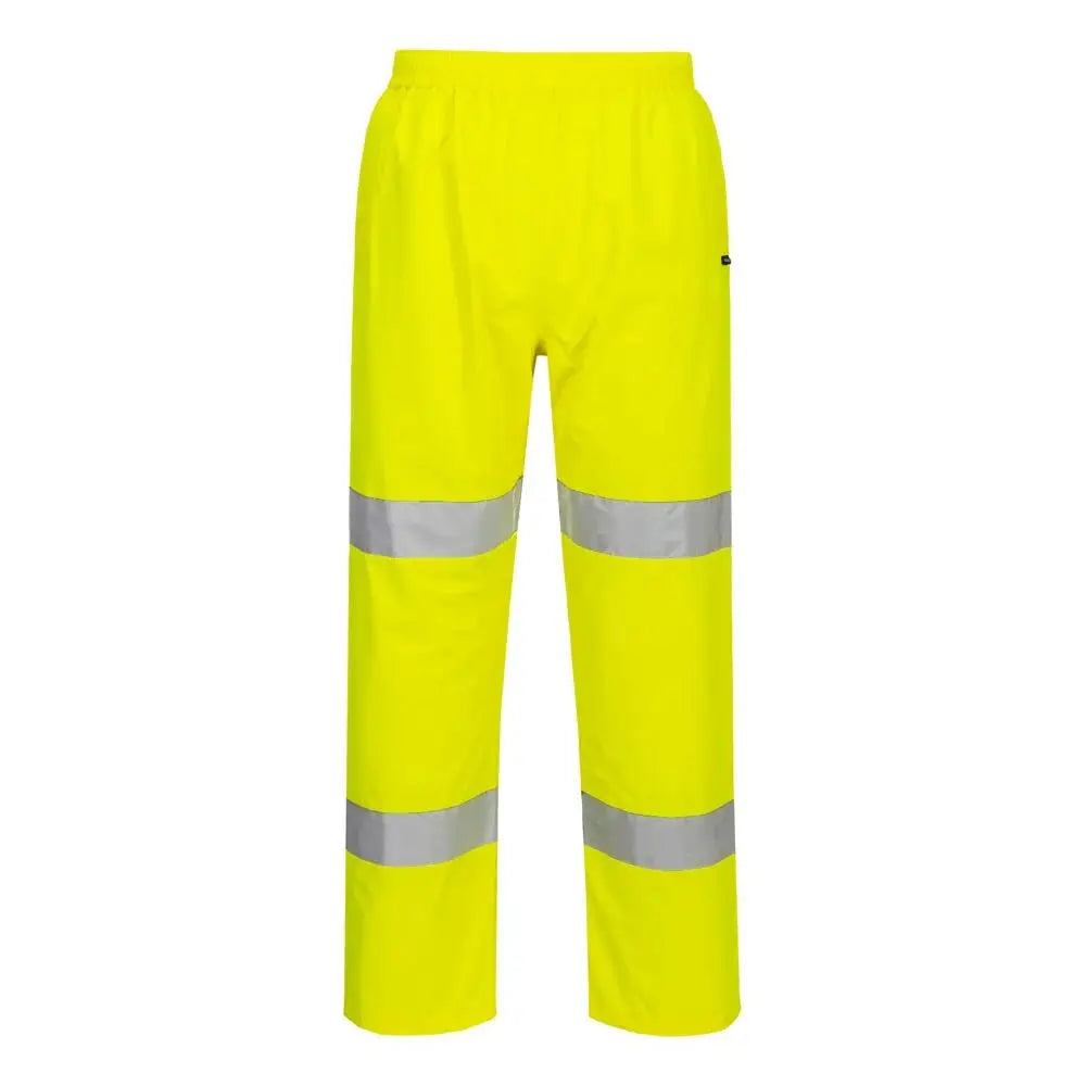 Portwest Hi-Vis kevyet pieneen tilaan pakattavat housut S165 - Keltainen / 4XL - Työhousut
