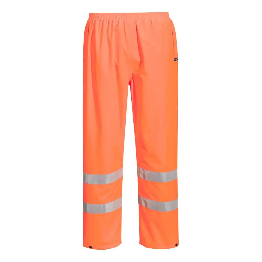Portwest Hi-Vis kevyet pieneen tilaan pakattavat housut S165 - Oranssi / 4XL - Työhousut